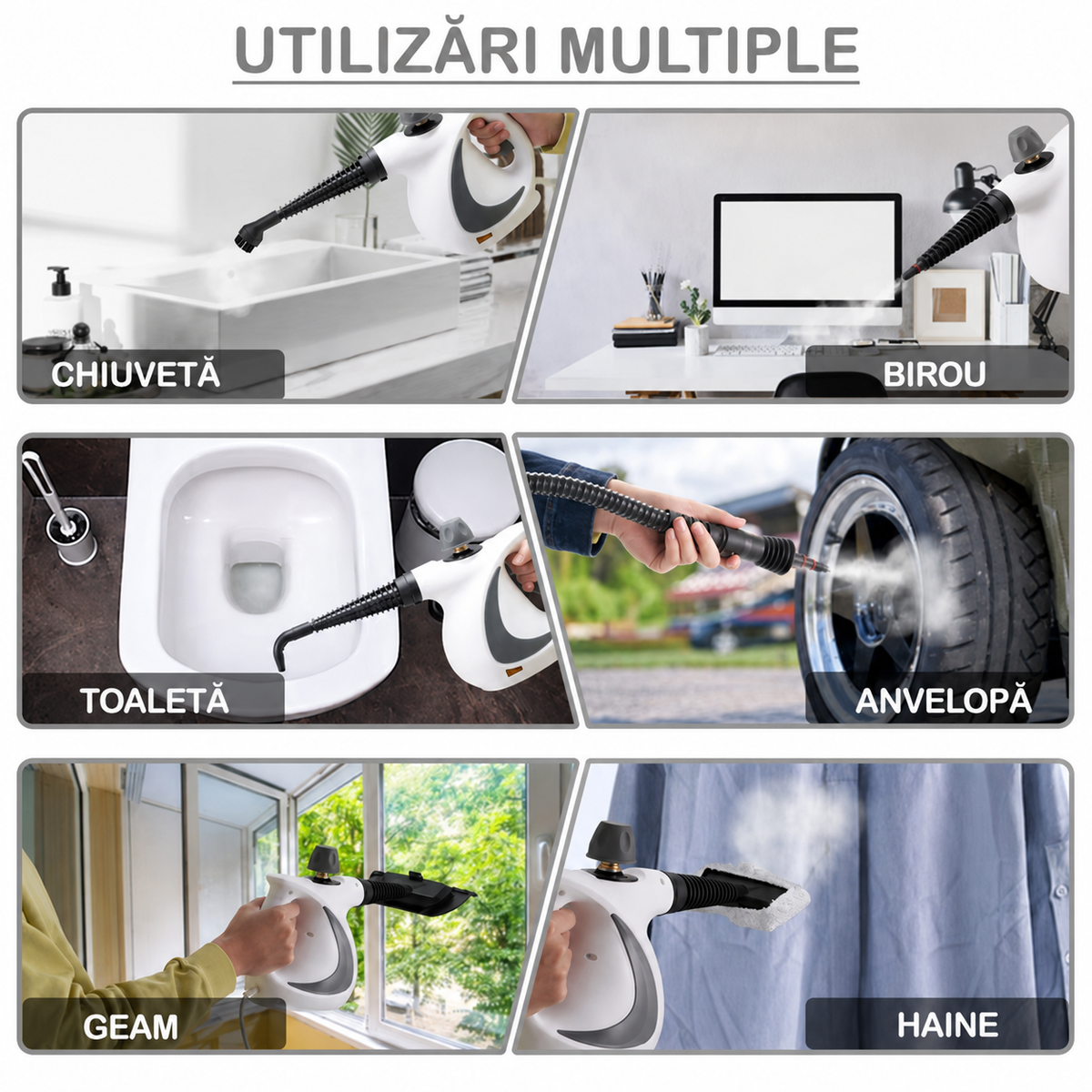 Exemple de utilizare pentru aparatul de curățat cu abur